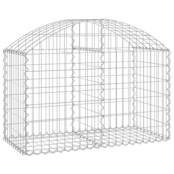 vidaXL kaarekujuline gabioonkorv, 100x50x60/80 cm, tsingitud raud