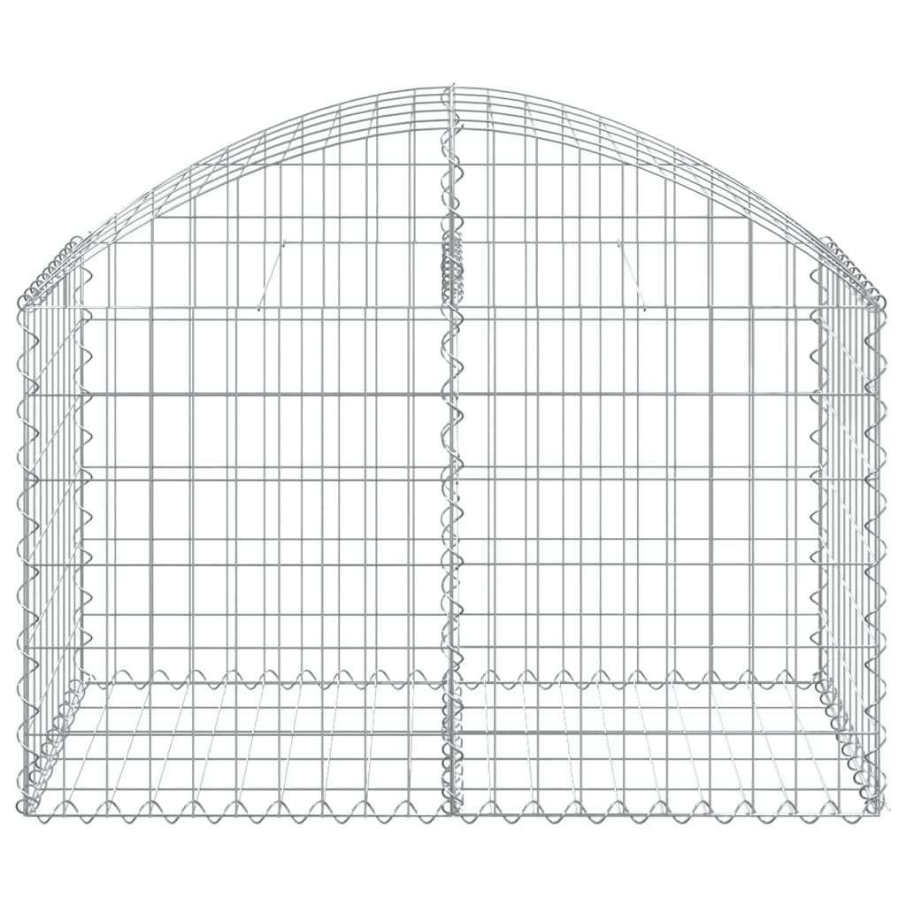 vidaXL íves horganyzott vas gabion kosár 100x50x60/80 cm