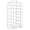vidaXL kaarekujuline gabioonkorv, 100x50x160/180 cm, tsingitud raud