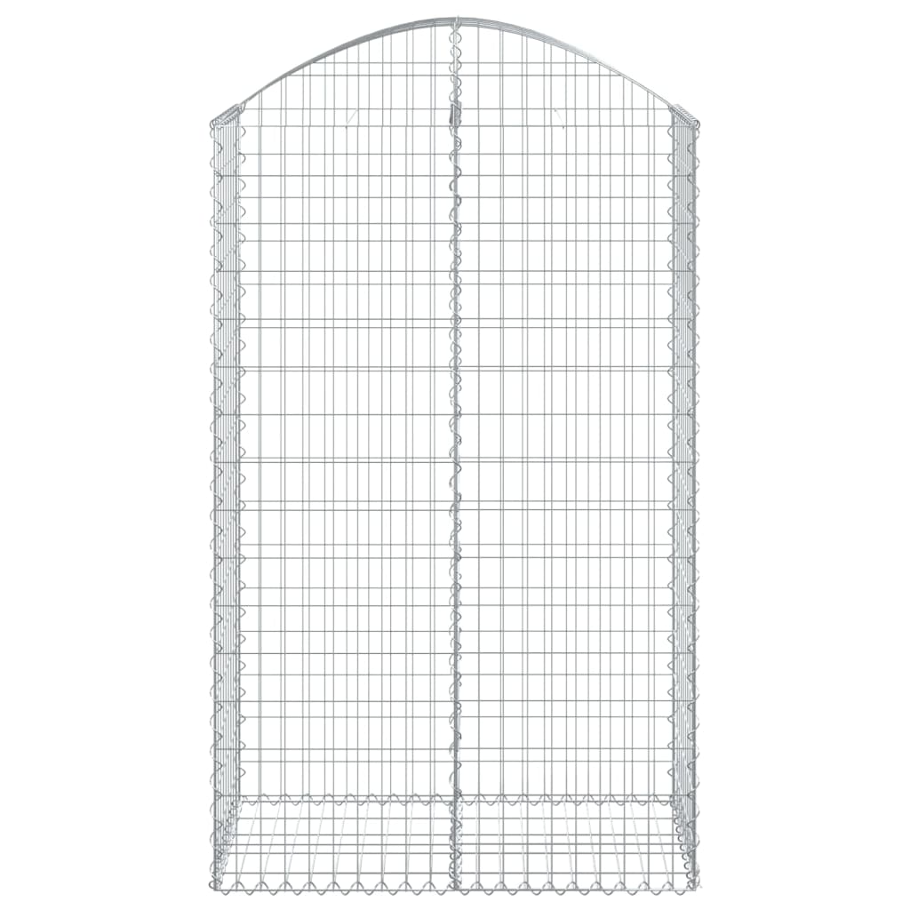 vidaXL Schanskorf gewelfd 100x50x160/180 cm gegalvaniseerd ijzer afbeelding