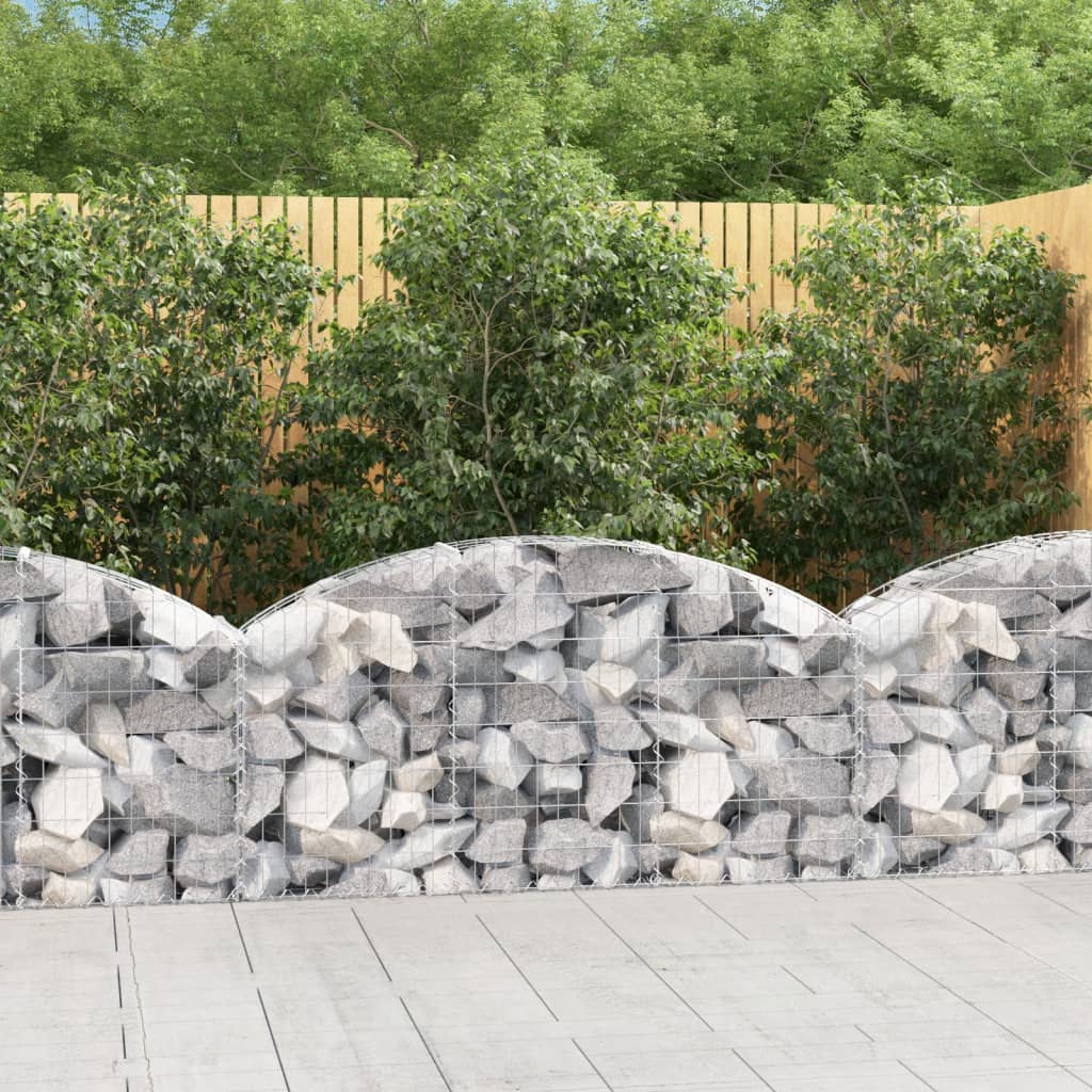 Arched Gabion Basket - Galvanized Steel Cage Wire Stone Wall Planter vidaXL - Picture 69 of 132