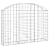 vidaXL kaarekujuline gabioonkorv, 150x30x100/120 cm, tsingitud raud