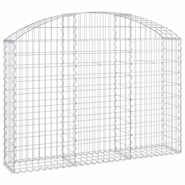 vidaXL kaarekujuline gabioonkorv, 150x30x100/120 cm, tsingitud raud