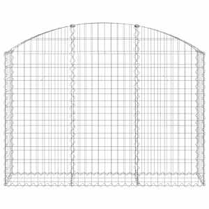Klenutý gabionový koš 150 x 30 x 100/120 cm pozinkované železo - obrázek 3