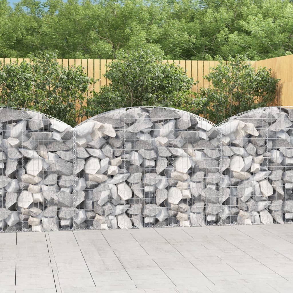Arched Gabion Basket - Galvanized Steel Cage Wire Stone Wall Planter vidaXL - Picture 79 of 132