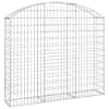 vidaXL kaarekujuline gabioonkorv, 150x30x120/140 cm, tsingitud raud