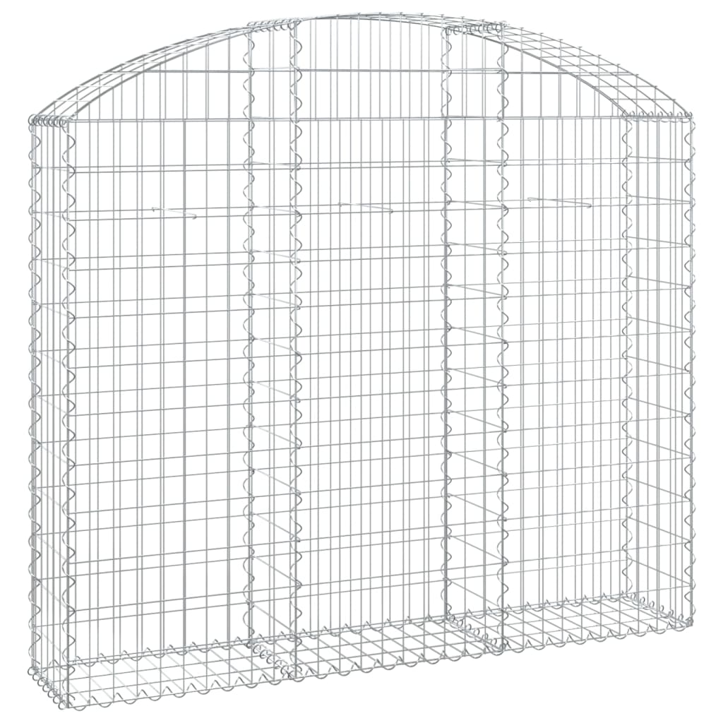 vidaXL Oblúkový gabionový kôš 150x30x120/140cm pozinkované železo
