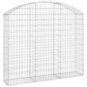 Klenutý gabionový koš 150 x 30 x 120/140 cm pozinkované železo - obrázek 2