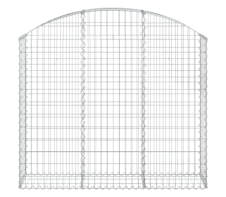 vidaXL Išlenktas gabiono krepšys, 150x30x120/140cm, geležis