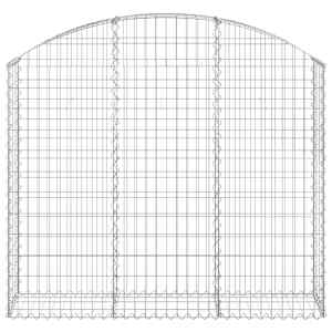 vidaXL Išlenktas gabiono krepšys, 150x30x120/140cm, geležis