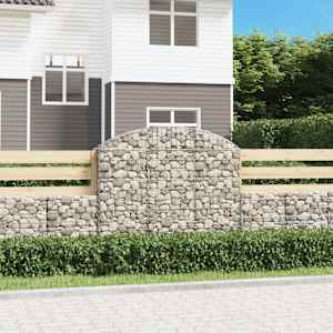 Klenutý gabionový koš 150 x 30 x 120/140 cm pozinkované železo - obrázek 1