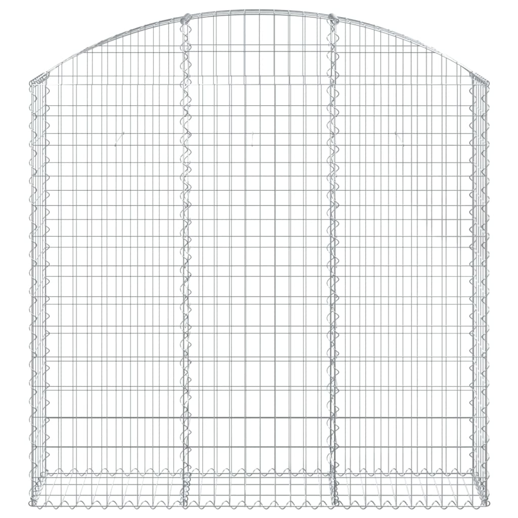 vidaXL Schanskorf gewelfd 150x30x140/160 cm gegalvaniseerd ijzer afbeelding