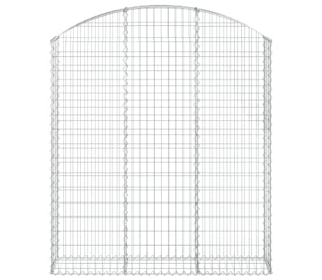 vidaXL Išlenktas gabiono krepšys, 150x30x160/180 cm, geležis