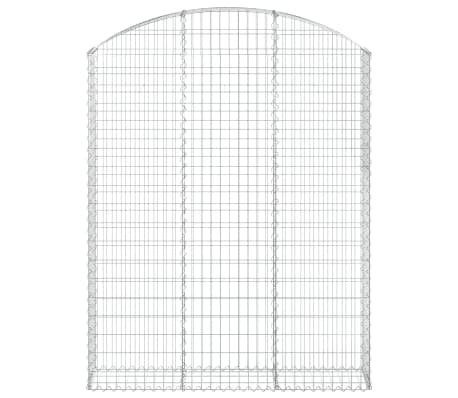 vidaXL Išlenktas gabiono krepšys, 150x30x180/200 cm, geležis