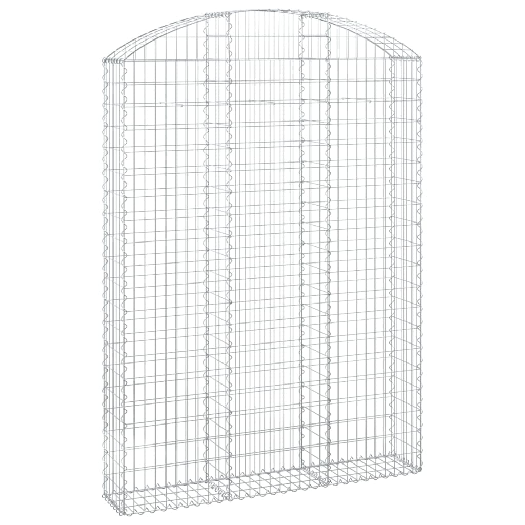 vidaXL Oblúkový gabionový kôš 150x30x200/220 cm pozinkované železo