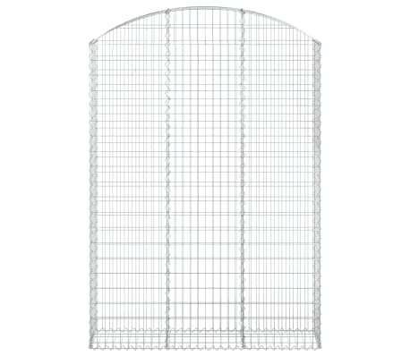 vidaXL Išlenktas gabiono krepšys, 150x30x200/220 cm, geležis