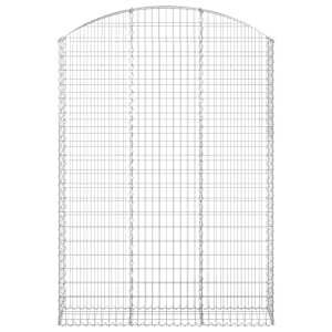 vidaXL Išlenktas gabiono krepšys, 150x30x200/220 cm, geležis