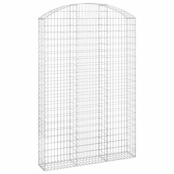 vidaXL kaarekujuline gabioonkorv, 150x30x220/240 cm, tsingitud raud