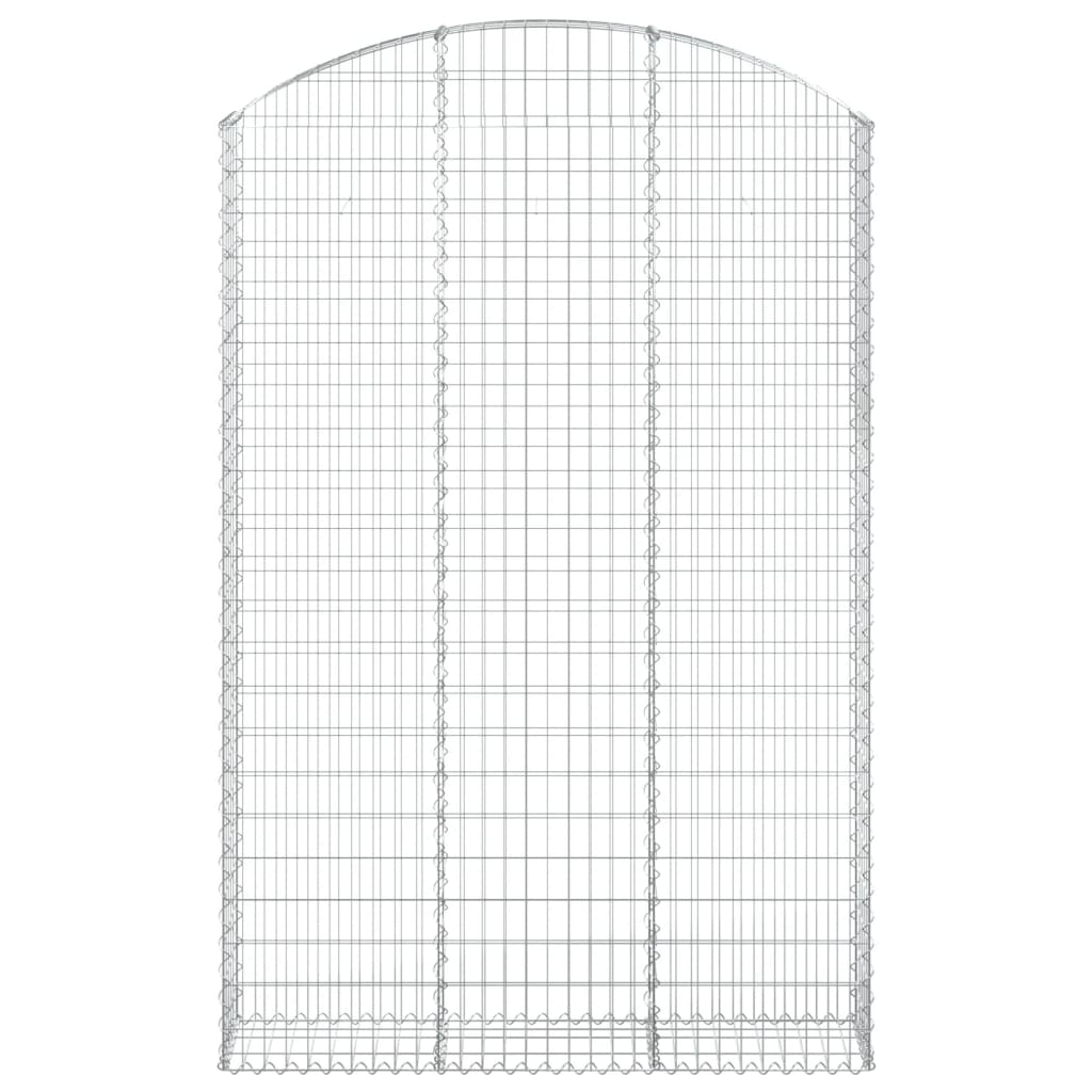 vidaXL Schanskorf gewelfd 150x30x220/240 cm gegalvaniseerd ijzer afbeelding