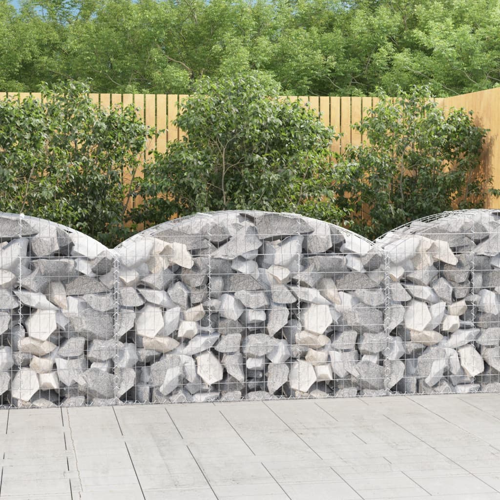 Coș gabion arcuit, 150x50x80/100 cm, fier galvanizat