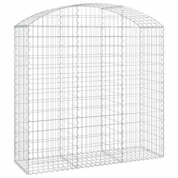 vidaXL kaarekujuline gabioonkorv, 150x50x140/160 cm, tsingitud raud