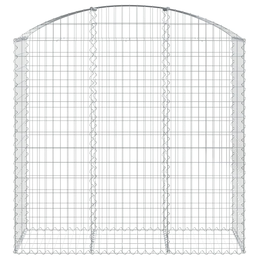 vidaXL Schanskorf gewelfd 150x50x140/160 cm gegalvaniseerd ijzer afbeelding