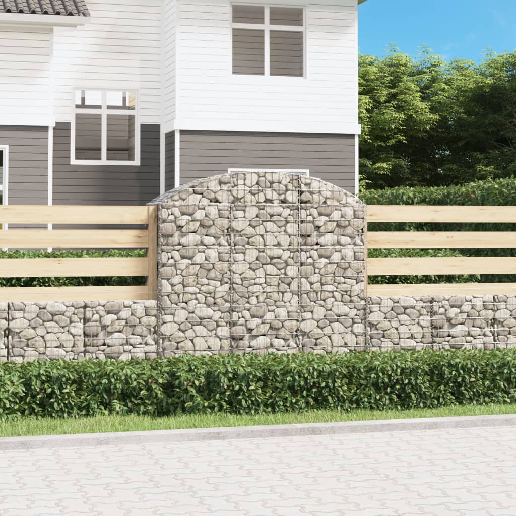 íves horganyzott vas gabion kosár 150x50x140/160 cm