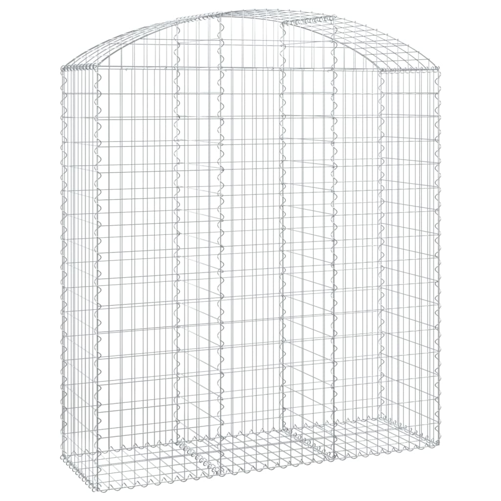 vidaXL Klenutý gabionový koš 150 x 50 x 160/180 cm pozinkované železo