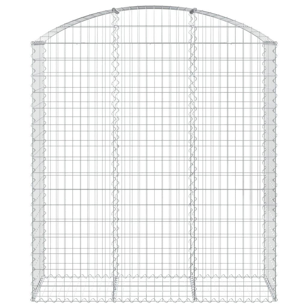 vidaXL Schanskorf gewelfd 150x50x160/180 cm gegalvaniseerd ijzer afbeelding