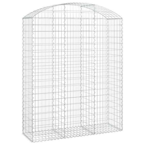 vidaXL kaarekujuline gabioonkorv, 150x50x180/200 cm, tsingitud raud