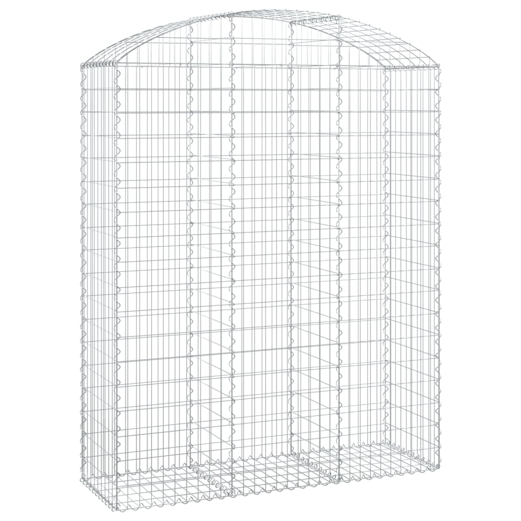 vidaXL Oblúkový gabionový kôš 150x50x180/200 cm pozinkované železo