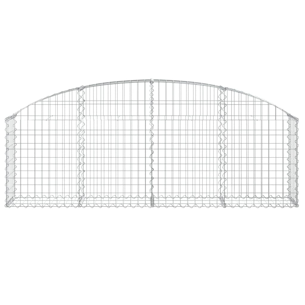 vidaXL Coș gabion arcuit 200x30x60/80 cm fier galvanizat