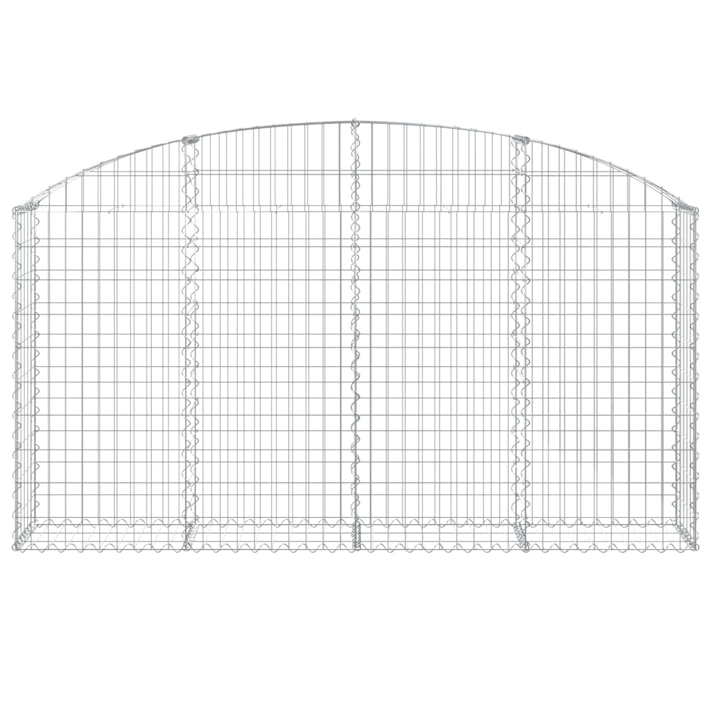 vidaXL Coș gabion arcuit 200x30x100/120 cm fier galvanizat