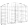 vidaXL kaarekujuline gabioonkorv, 200x30x120/140 cm, tsingitud raud
