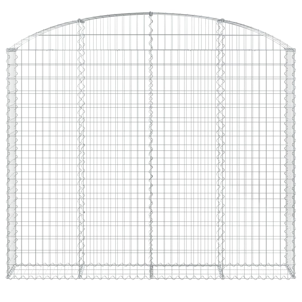 vidaXL íves horganyzott vas gabion kosár 200x30x160/180 cm