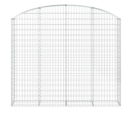 vidaXL Išlenktas gabiono krepšys, 200x30x160/180 cm, geležis