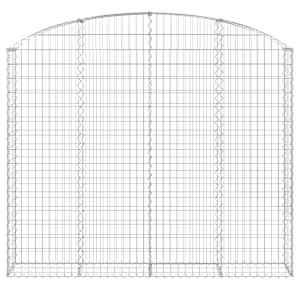 vidaXL Išlenktas gabiono krepšys, 200x30x160/180 cm, geležis
