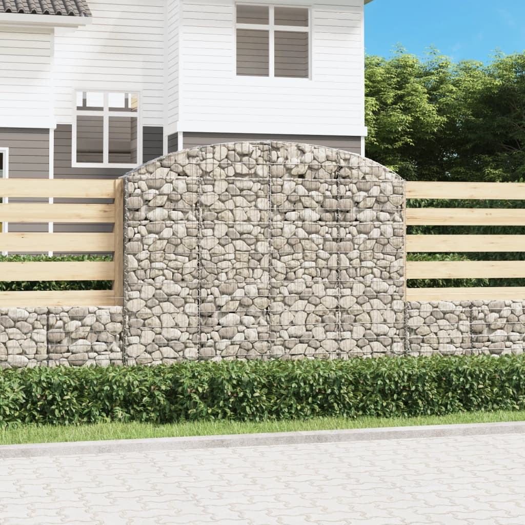 vidaXL Coș gabion arcuit 200x30x160/180 cm fier galvanizat