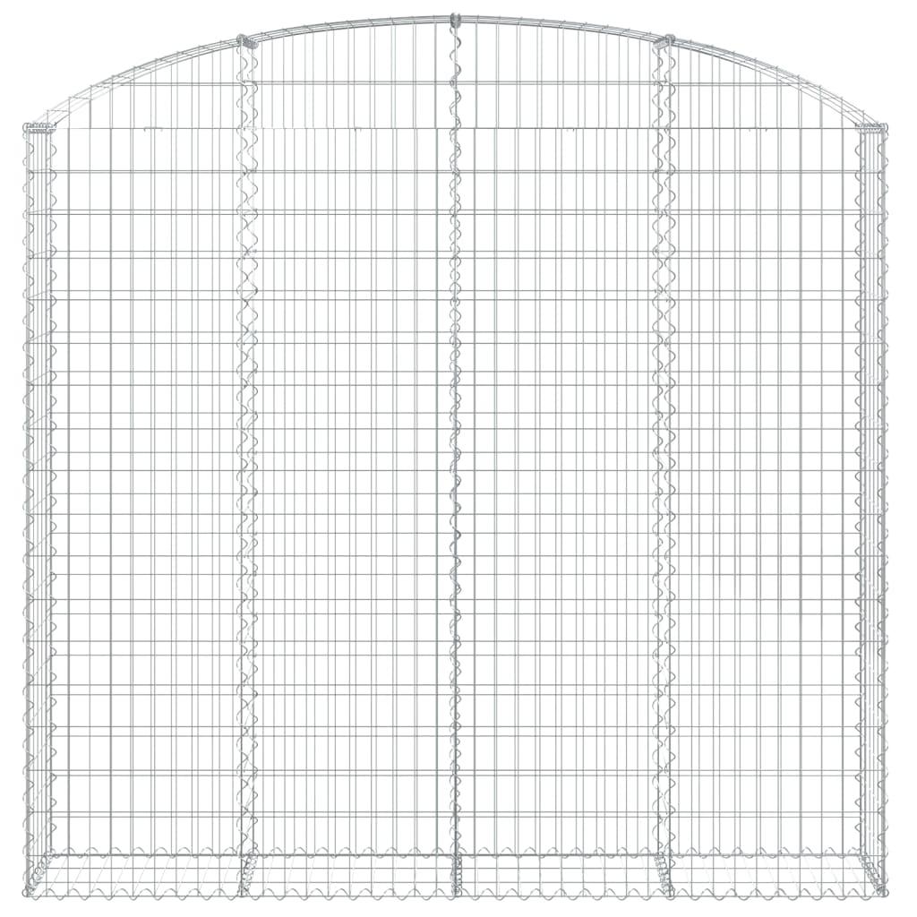vidaXL Schanskorf gewelfd 200x30x180/200 cm gegalvaniseerd ijzer afbeelding