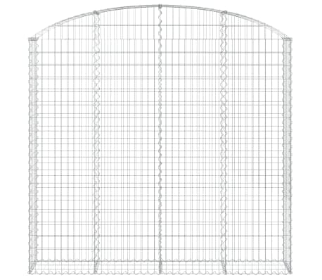 vidaXL I&scaron;lenktas gabiono krep&scaron;ys, 200x30x180/200 cm, geležis