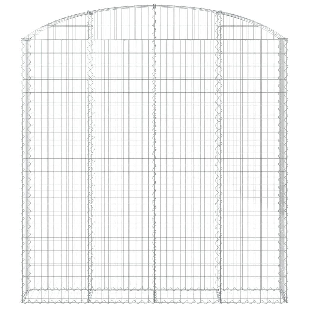 vidaXL Oblúkový gabionový kôš 200x30x200/220 cm pozinkované železo