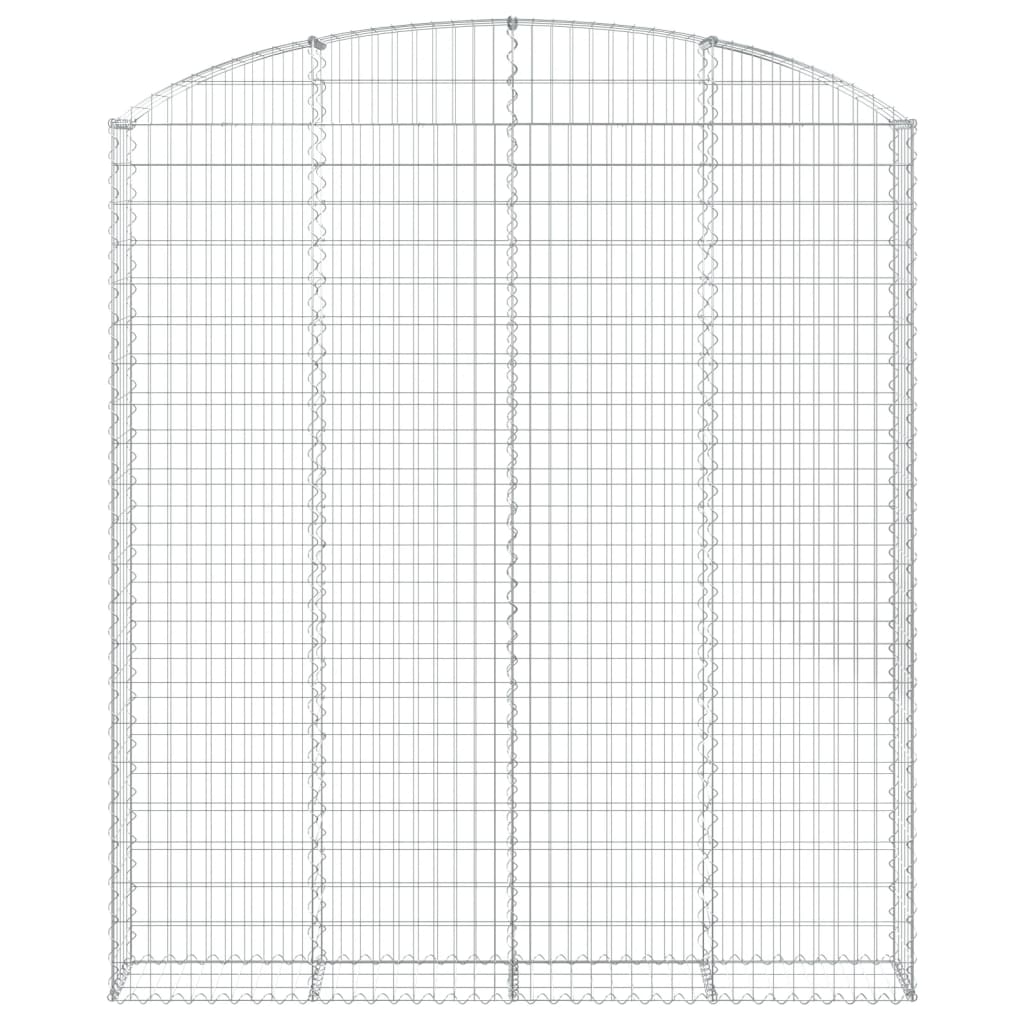 vidaXL Schanskorf gewelfd 200x30x220/240 cm gegalvaniseerd ijzer afbeelding