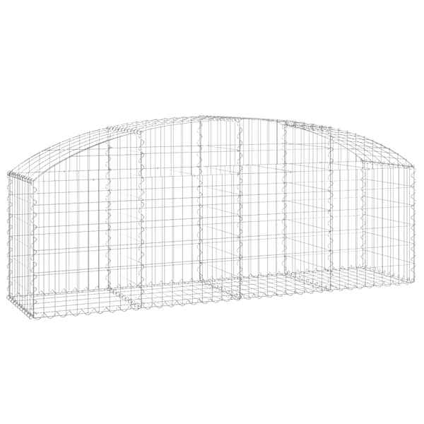 vidaXL kaarekujuline gabioonkorv, 200x50x60/80 cm, tsingitud raud