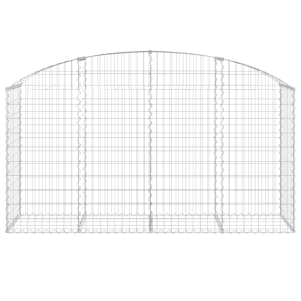 vidaXL Schanskorf gewelfd 200x50x100/120 cm gegalvaniseerd ijzer afbeelding