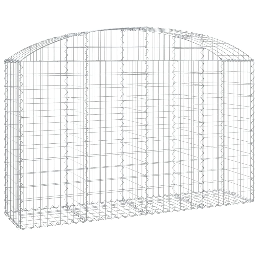 vidaXL Oblúkový gabionový kôš 200x50x120/140 cm pozinkované železo