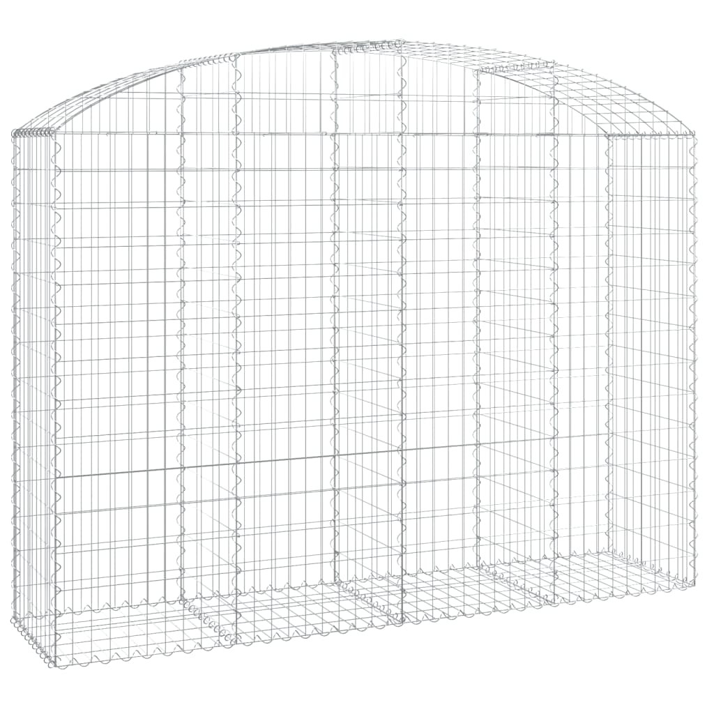 vidaXL Oblúkový gabionový kôš 200x50x140/160 cm pozinkované železo