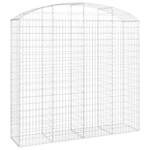 vidaXL kaarekujuline gabioonkorv, 200x50x180/200 cm, tsingitud raud