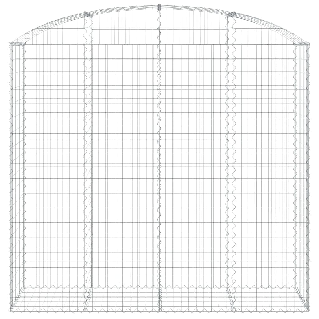 vidaXL íves horganyzott vas gabion kosár 200x50x180/200 cm