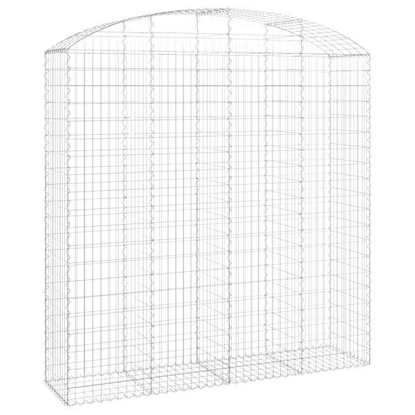 vidaXL kaarekujuline gabioonkorv, 200x50x200/220 cm, tsingitud raud