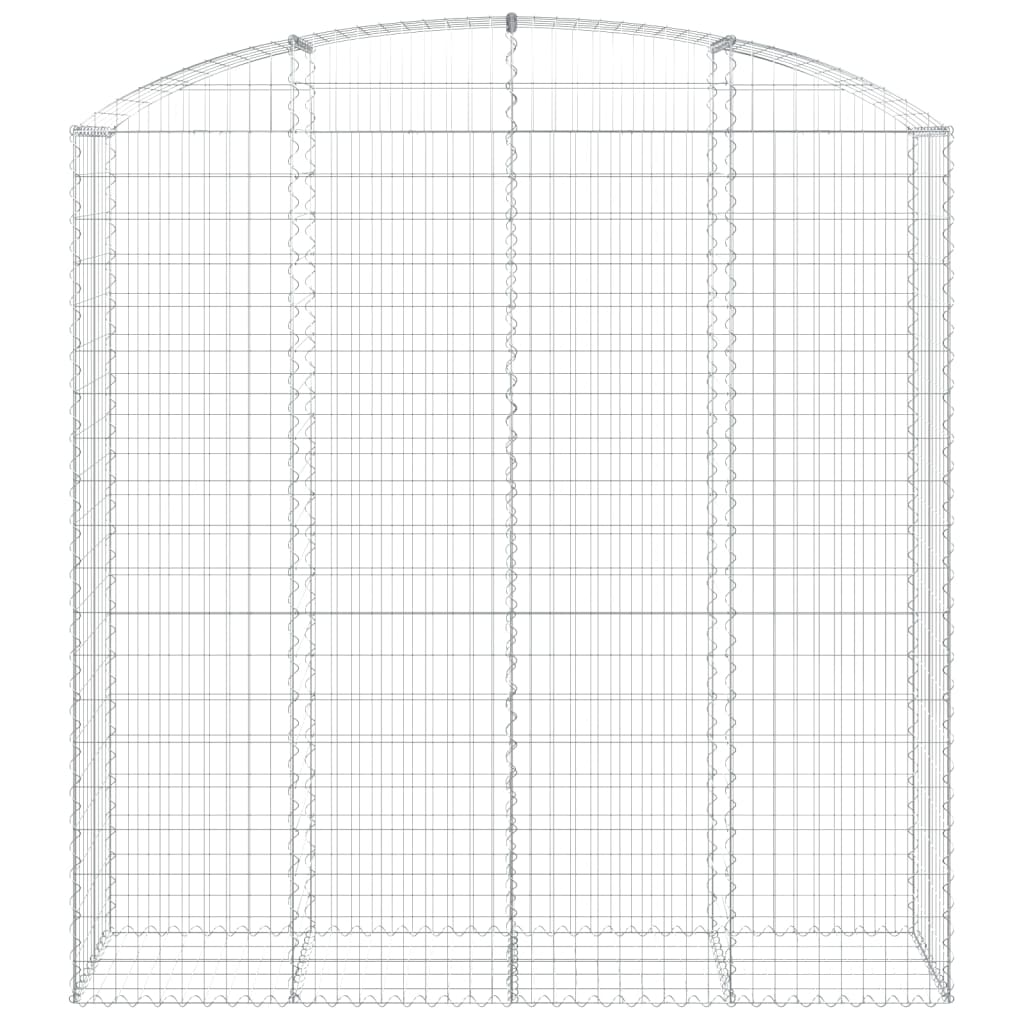 vidaXL Coș gabion arcuit 200x50x200/220 cm fier galvanizat